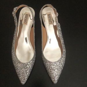 Badgley Mishka Glitter Slingback pumps